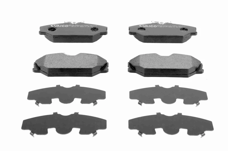 Image of VAICO V46-0149 Brake pad set Front Axle, excl. wear warning contact, Q+, original equipment manufacturer quality, with brake caliper screws Brake Pad
