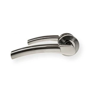 image of LocksOnline Capri Lever Door Handle on Round Rosette