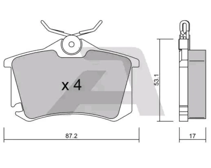 Image of AISIN Brake pad set AISIN BPVW-2008