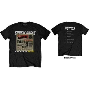 Image of Guns N' Roses - Lies Track List Mens Large T-Shirt - Black