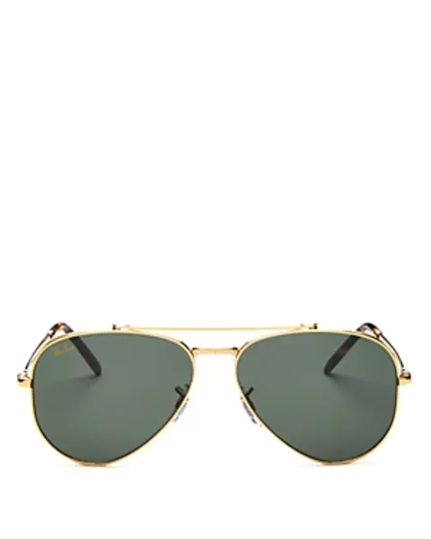 Ray-Ban Brow Bar Aviator Sunglasses, 58mm