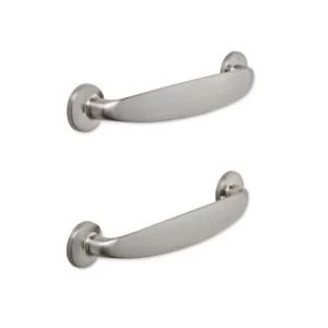 image of BQ Brushed Nickel effect Bow Furniture handle Pack of 2