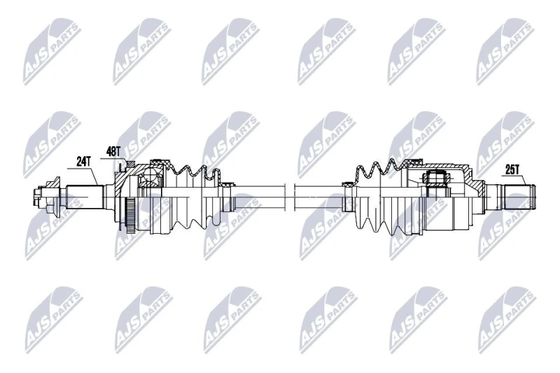 Image of NTY NPW-KA-404 Drive shaft Front Axle Left Drive Shaft (13)