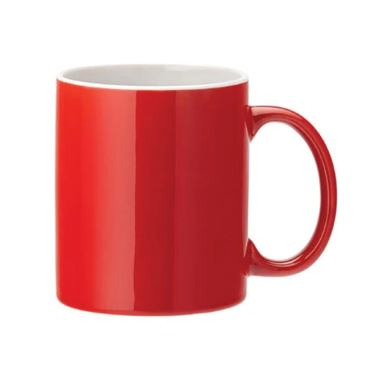 Image of Pure White Utopia Pure White Straight Sided Mug 12oz Red (Pack of 12) E90039-00-B01012 E90039-00-B01012
