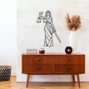 Image of Lady Justice Black Decorative Metal Wall Accessory