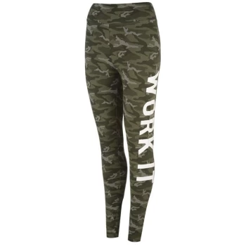 Golddigga All Over Print Leggings Ladies - Green