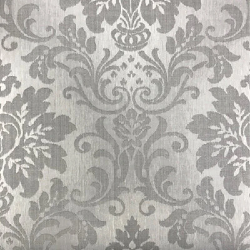 Image of Grandeco Fabric Damask Grey Wallpaper A10904