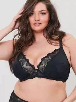 Image of Oola Fan Lace Half Padded Plunge Bra