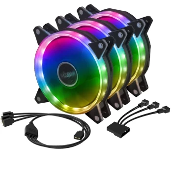 Image of Akasa Vegas AR7 ARGB Fan Triple Kit - 120mm