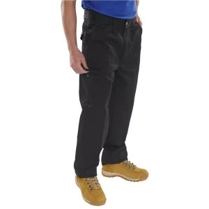 Image of Click Heavyweight Drivers Trousers Flap Pockets Black 28 Long Ref