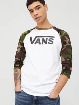 image of Vans Classic Raglan Camo T-Shirt - White