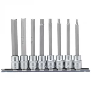 Image of Draper Hex. Socket Bit Set, 3/8" Sq. Dr., 100mm (8 Piece)