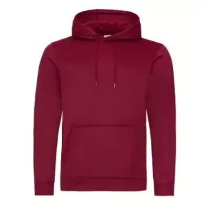 Image of AWDis Adults Unisex Polyester Sports Hoodie (M) (Burgundy)