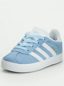 Image of Adidas Originals Gazelle Infant Trainers - Light Blue