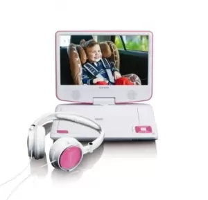 image of Lenco DVP-910 Portable DVD player Convertible Black, Pink 22.9cm (9")