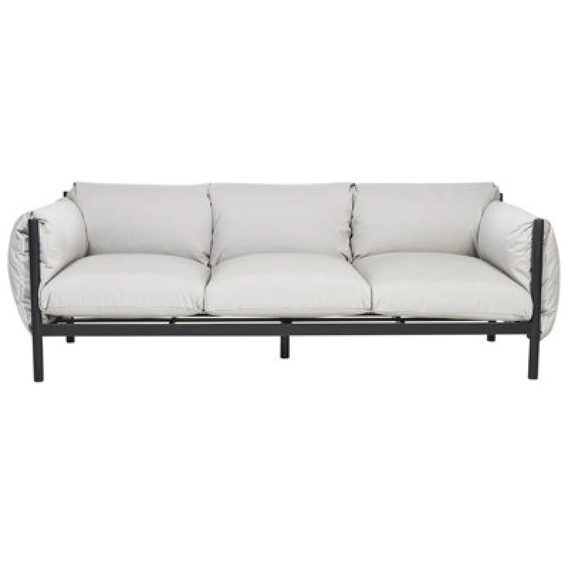 Image of Beliani Garden Sofa 3 Seater Esperia Metal Grey