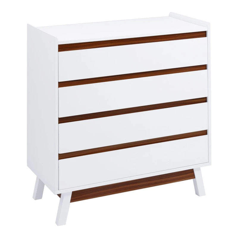 Image of Kabinet UK 4-Tier Bedroom Chest Storage Cabinet White unisex One size