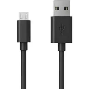 Image of RealPower USB cable USB 2.0 USB-A plug, USB Micro-B plug 0.60 m Black 255651