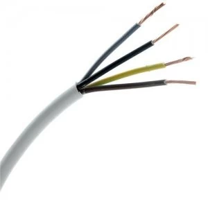 Image of Zexum 1.5mm 4 Core White Cable Flexible 3184Y - 1 Meter