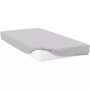 Image of Belledorm Percale Fitted Sheet (King/Super King) (Cloud Grey) - Cloud Grey