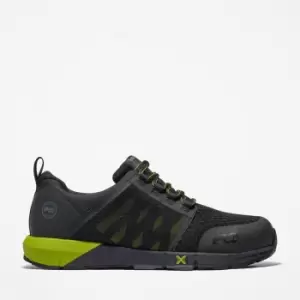Image of Timberland Radius Alloy-toe Work Shoe For Men In Black And Green Black, Size 10