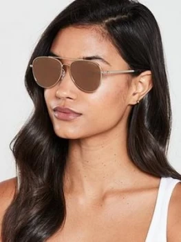 Michael Kors Frame Aviator Sunglasses - Gold