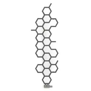Image of Terma Hex Matt Grey Vertical Designer Radiator, (W)573mm X (H)1700mm