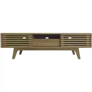 Image of Bo Living - Riviera Oak Copen TV Unit 150cm with storage cabinets, W150xD35xH41.5cm - Riviera Oak
