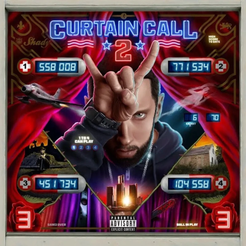 Image of Eminem Curtain Call 2 2LP Black unisex