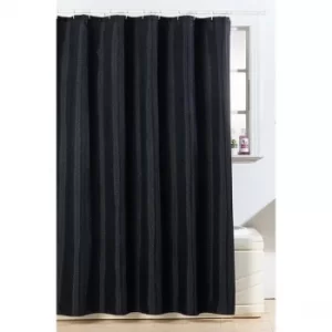 image of Blue Canyon Polyester Glitter Bling Design Shower Curtain Black