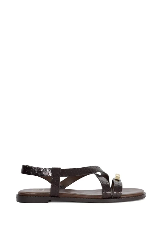 Image of Dune London Womens 'Lite' Sandals in Brown Size: 5 Brown Female 5