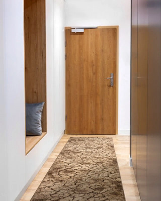 Image of RugsX Runner Karmel Terra Cracked Ground Nut 80Cm 80X100 Cm