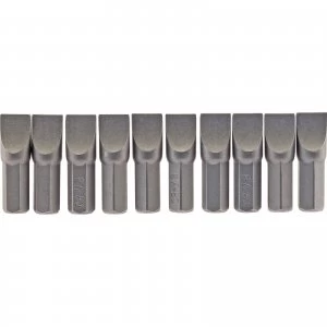 Image of Draper Slotted Screwdriver Bit 8mm 25mm Pack of 10