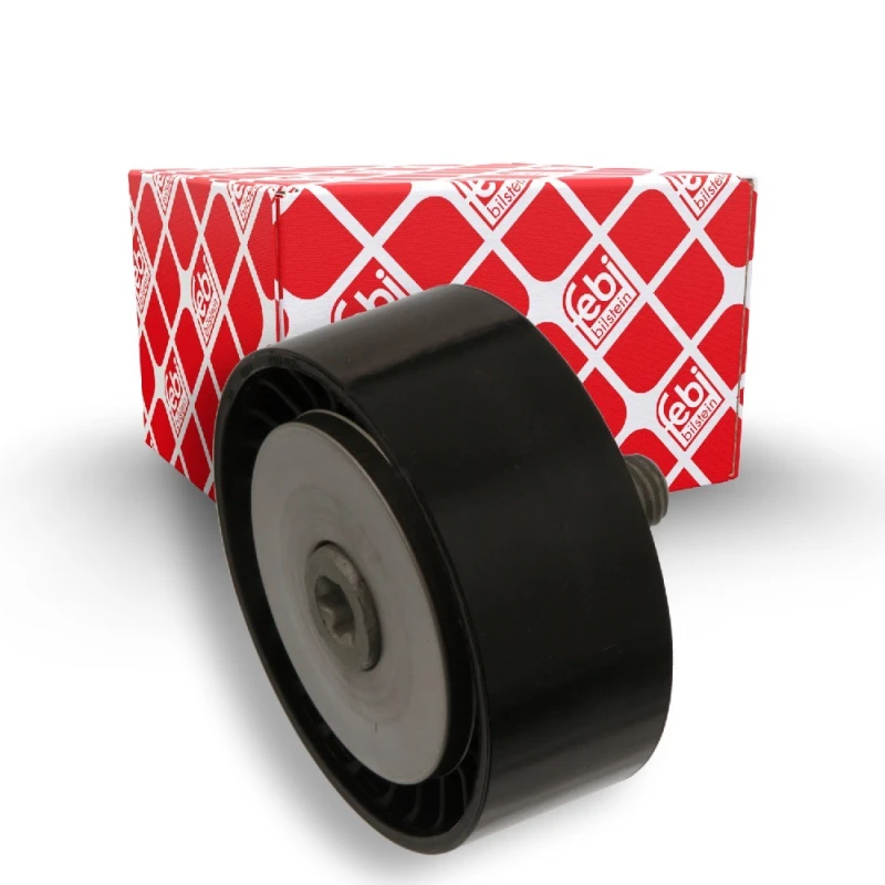 Image of FEBI BILSTEIN 38260 Tensioner Pulley with screw Plastic Tensioner Pulley,v-ribbed belt (310)
