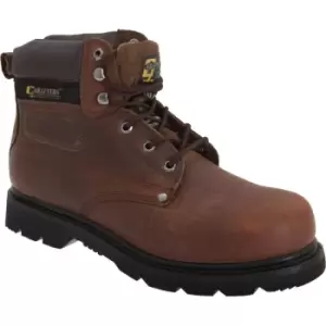 Image of Grafters Mens Gladiator Safety Boots (10 UK) (Brown) - Brown