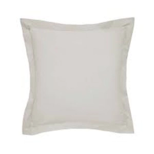 Image of Bedeck of Belfast White Egyptian Cotton Percale 300 Thread Count Fine Linens 'Andaz' Oxford Pillow Case