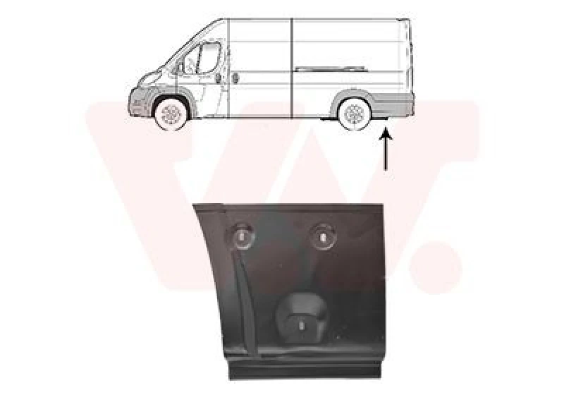 Image of VAN WEZEL Side panel VAN WEZEL 0982133