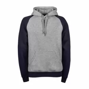 Image of Tee Jays Mens Two-Tone Hooded Sweatshirt (2XL) (Heather Navy)