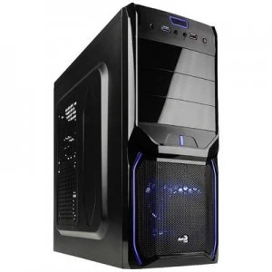 image of AeroCool V3X Advance Evil Blue Edition Midi tower PC casing Black-blue Built in lighting, Built in fan