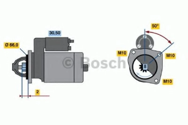Image of Starter motor Bosch 0 986 021 051