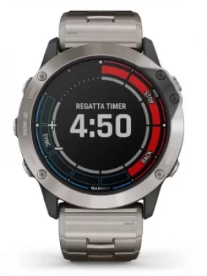 Image of Garmin Quatix 6X Solar Edition Titanium Bracelet Smartwatch...