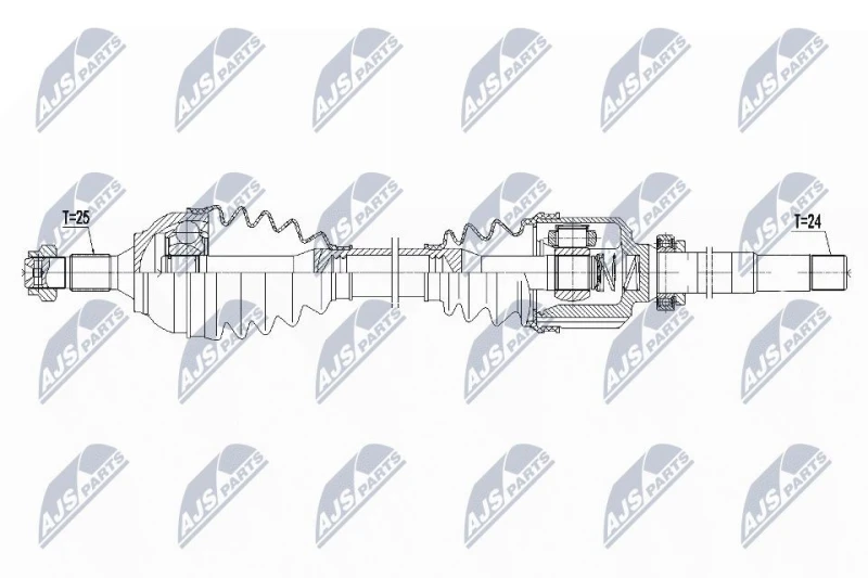 Image of NTY NPW-CT-105 Drive shaft Front Axle Right Drive Shaft (13)
