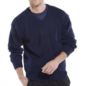 Image of Click Workwear Sweater V Neck Acrylic 2XL Navy Blue Ref ACSVNXXL Up to