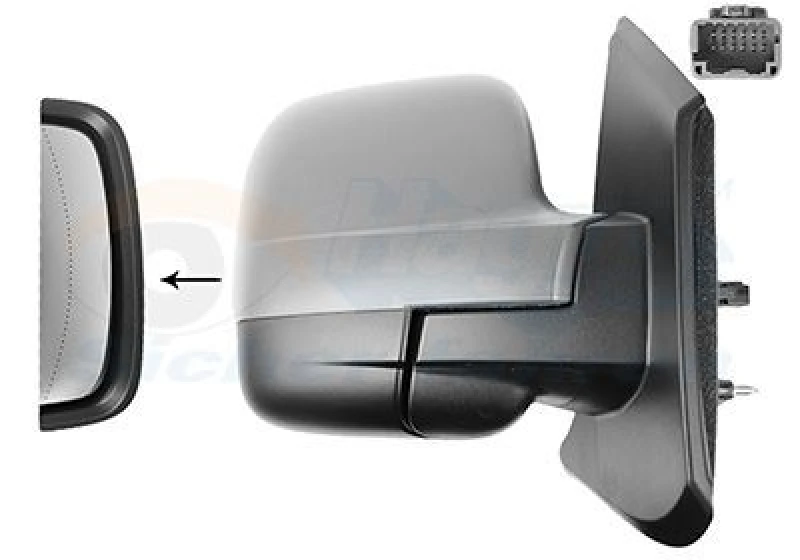 Image of VAN WEZEL Wing mirror VAN WEZEL 4423818