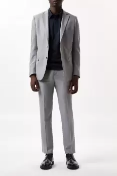 Image of Slim Fit Mid Grey Marl Suit Jacket