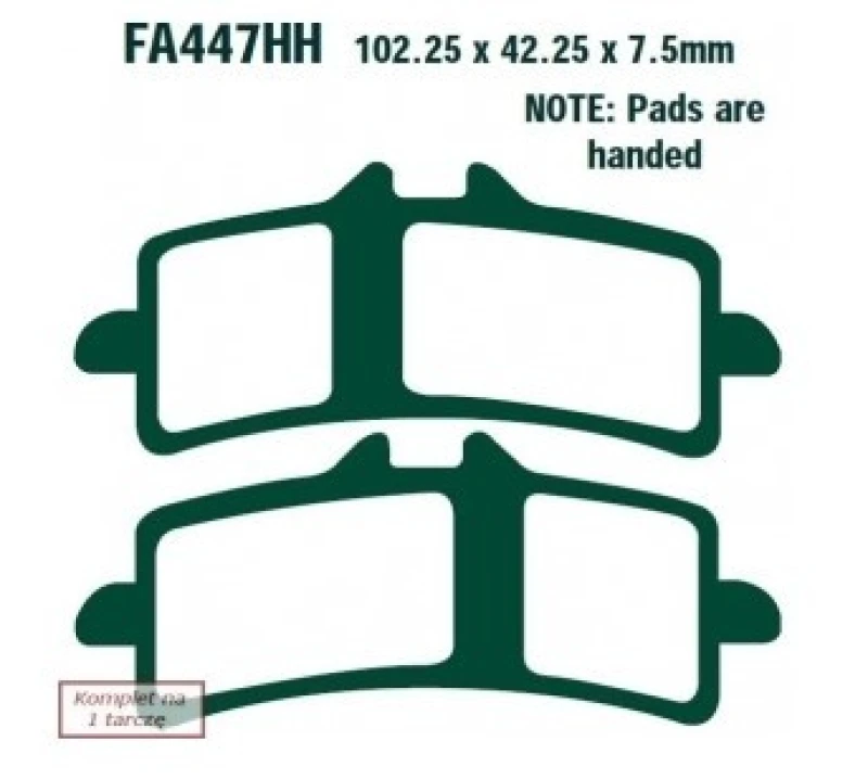 Image of EBC Brakes Brake pad set EBC Brakes FA447HH