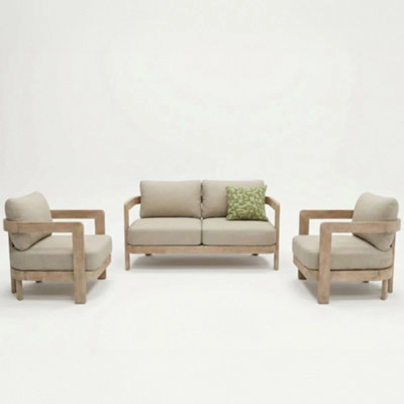Image of Royalcraft Evora 4-Seater Wood Lounging Set With Coffee Table