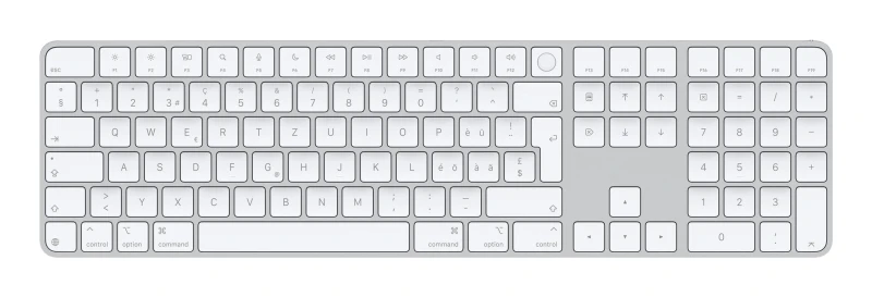 Image of Apple Magic keyboard Universal USB + Bluetooth QWERTZ Swiss White MXK73SM/A