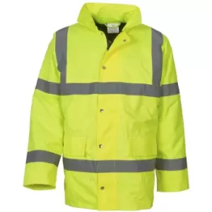 Image of Yoko Mens Hi-Vis Road Safety Jacket (Pack of 2) (3XL) (Hi-Vis Yellow) - Hi-Vis Yellow