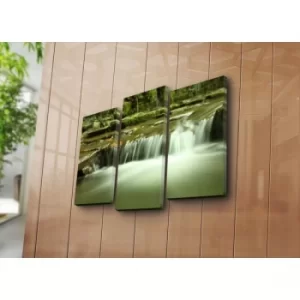 Image of 3NATPAT-46 Multicolor Decorative Canvas Painting (3 Pieces)